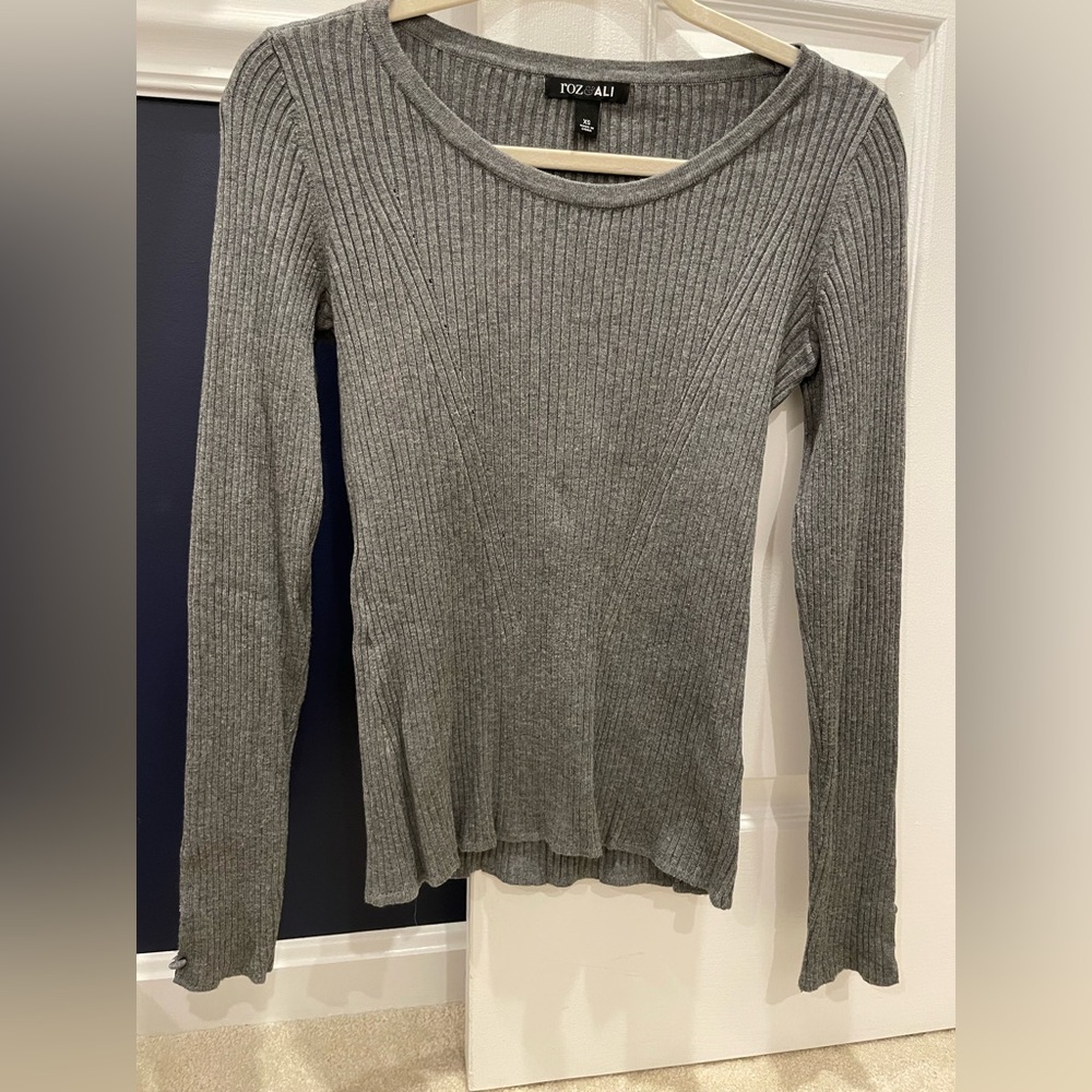 BUNDLE & SAVE - grey scoop neck sweater